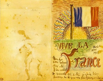  fran - Long live France 1914 cubist Pablo Picasso